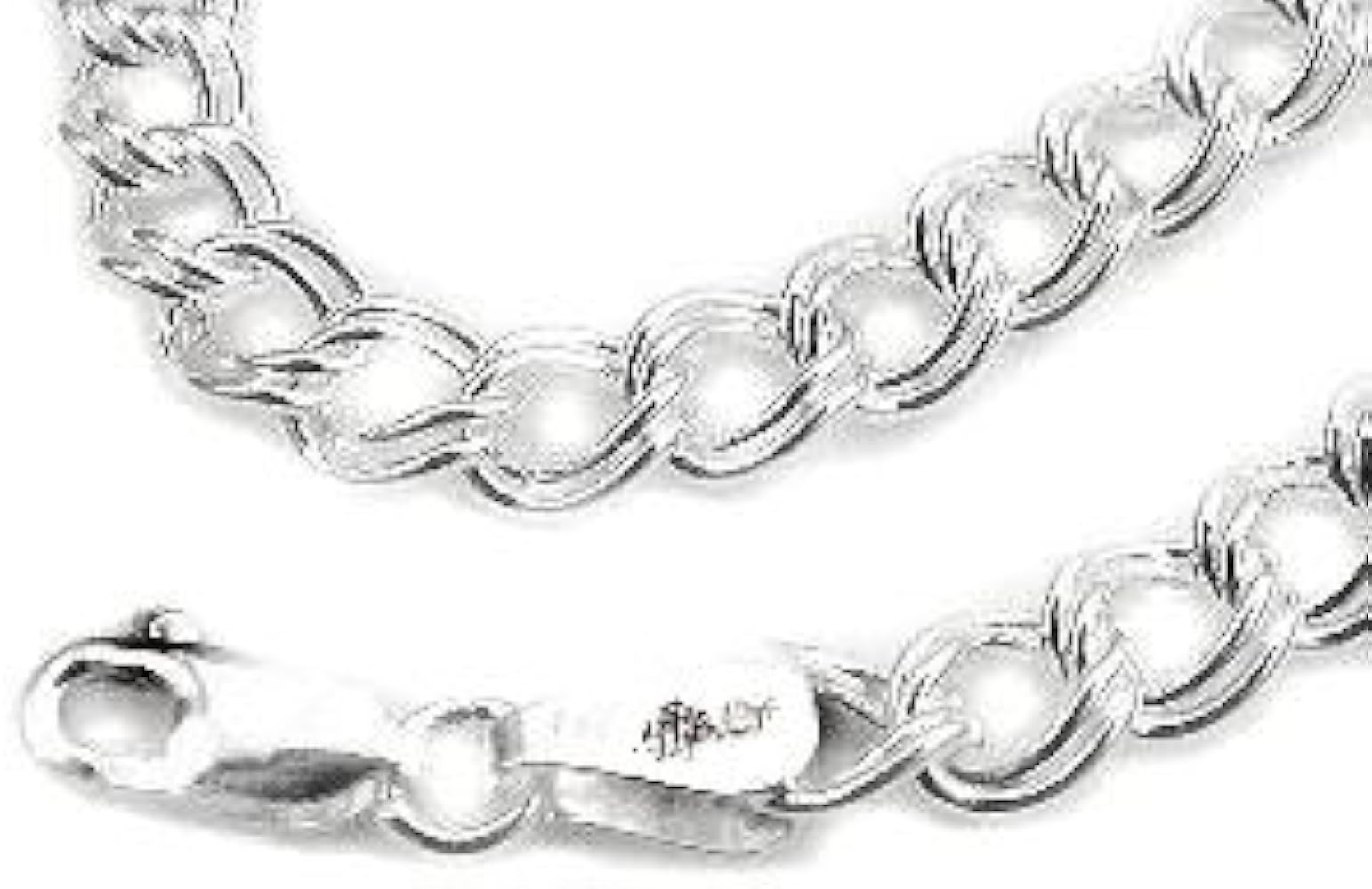 Amazon | 5 mm幅スターリングシルバーダブルリンクチェーンチャーム